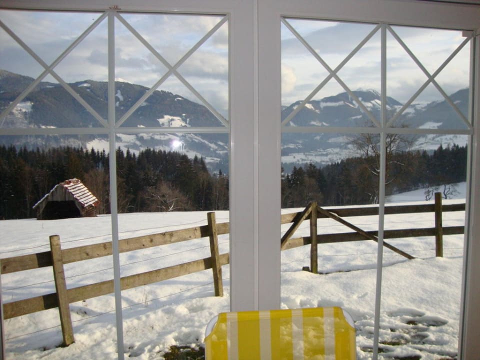 Traumhafter Ausblick von der Poolanlage aus Hotel Pension Reisslerhof