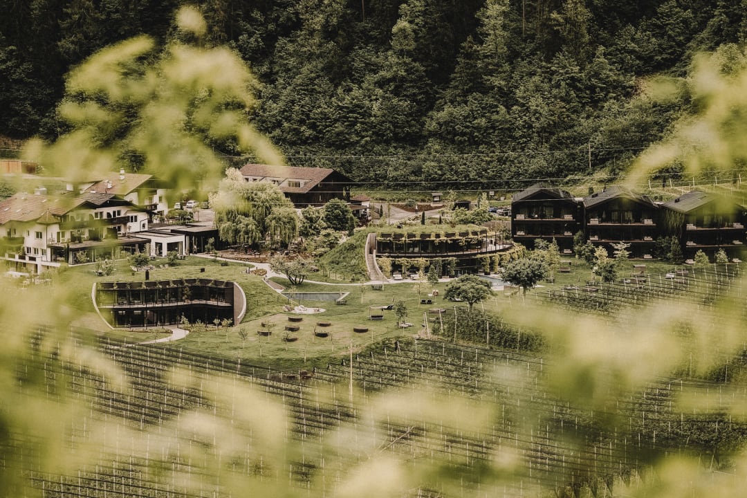 Außenansicht Apfelhotel - Torgglerhof (Saltaus)