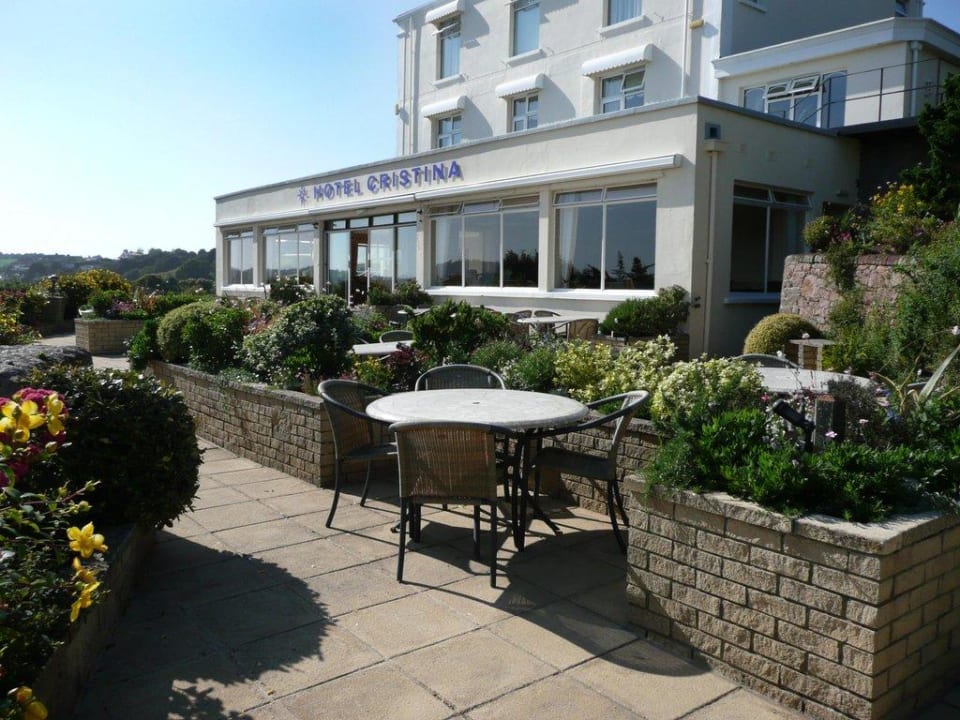Hotel Cristina, Jersey, Terrasse und Hotel Hotel Cristina