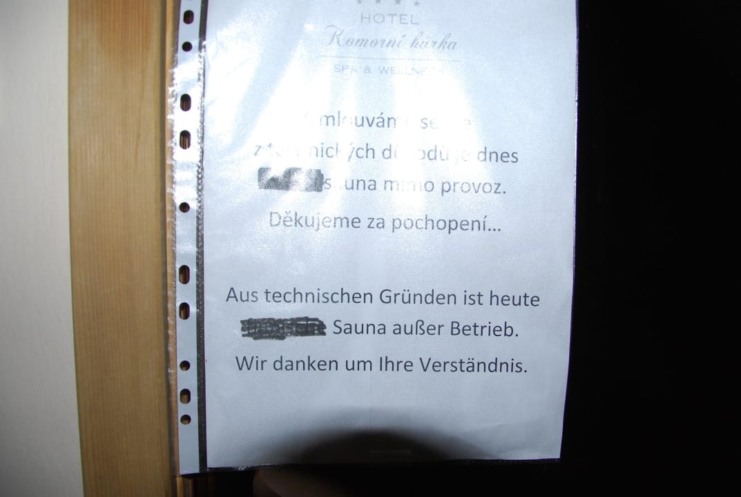 Sauna Hotel Komorni Hurka