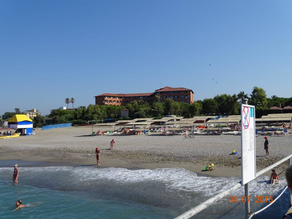 Strand vom Steg Club Turtas Beach Hotel