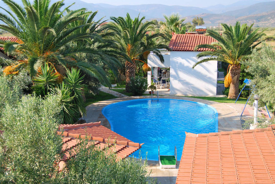Überblick Pool Hotel Houndis Bungalows