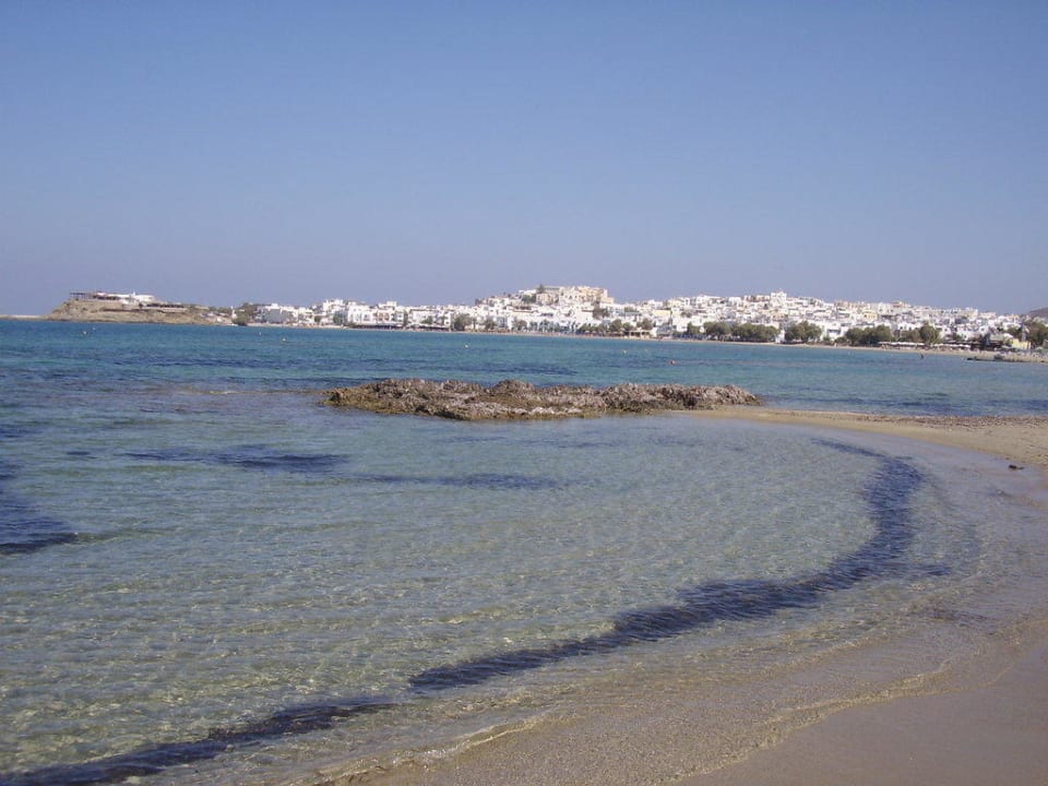 Strandblick Richtung Naxos Stadt Naxos Resort Beach Hotel