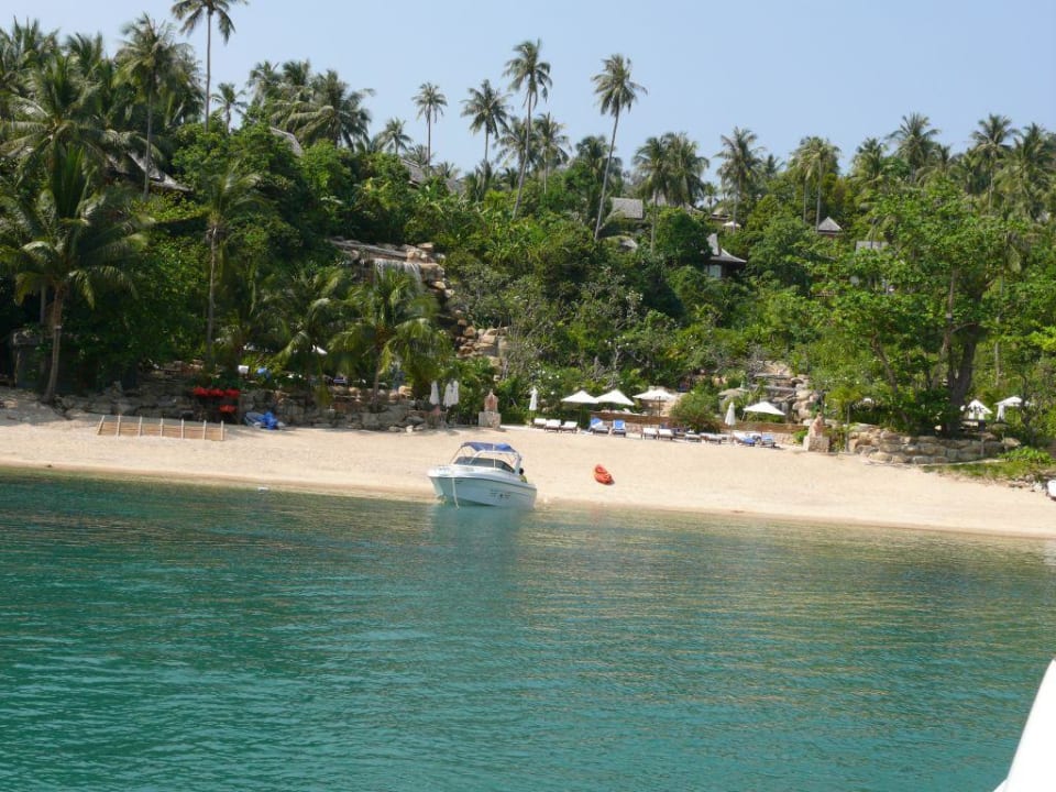 Blick zurück vom Speedboat Santhiya Koh Phangan Resort & Spa
