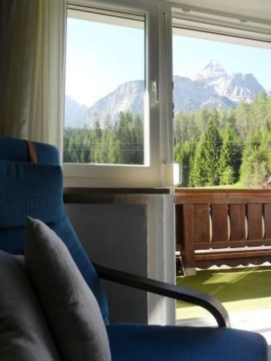 Ausblick auf die Hohe Munde Appartements Waldhof