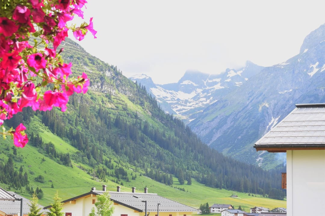Ausblick vom Frühstücksraum Pension Jehle