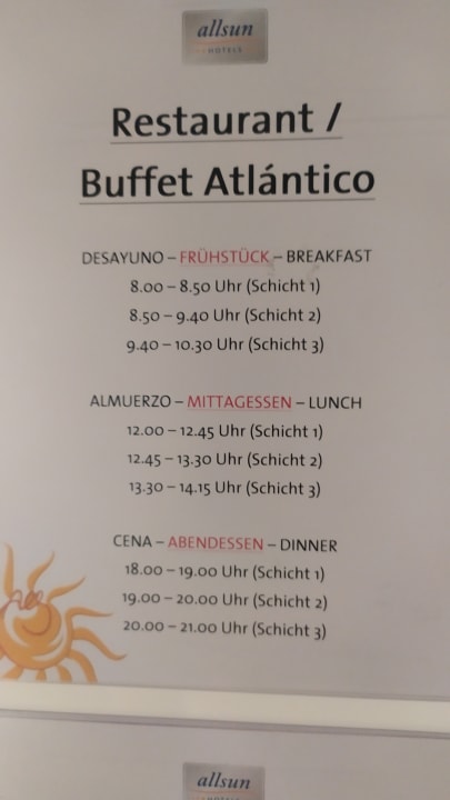 Gastro allsun App.-Hotel Esquinzo Beach