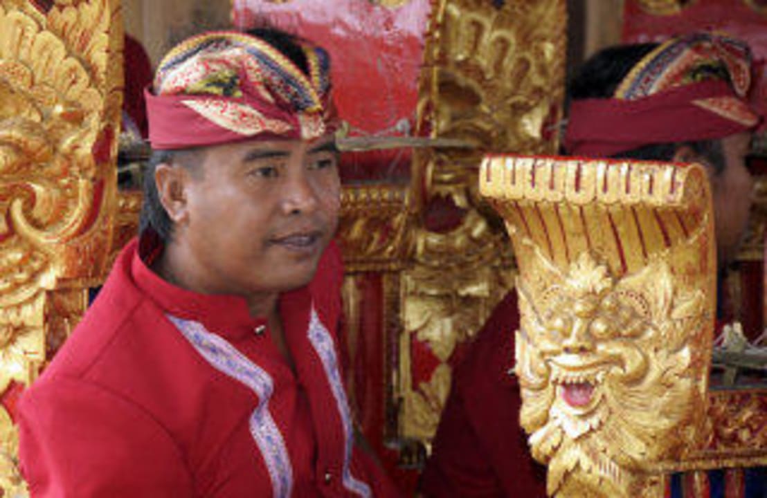 Gamelanmusiker Villa Shanti Beach