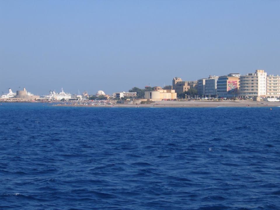 Vom Meer aus... Ibiscus Hotel Rhodos