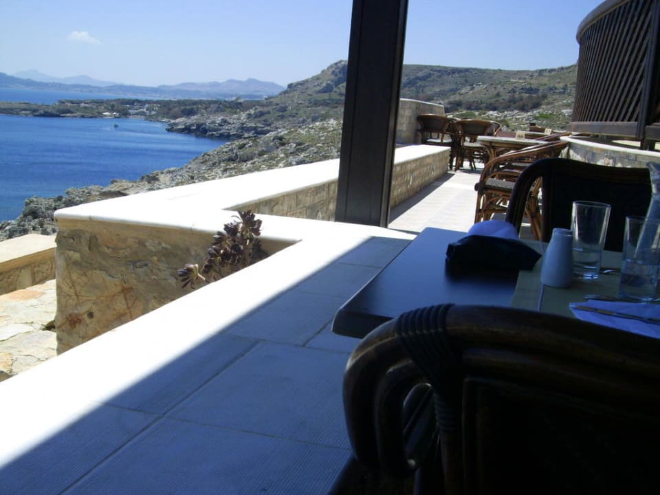 Ausblick beim Mittagessen Hotel Kalithea Horizon Royal