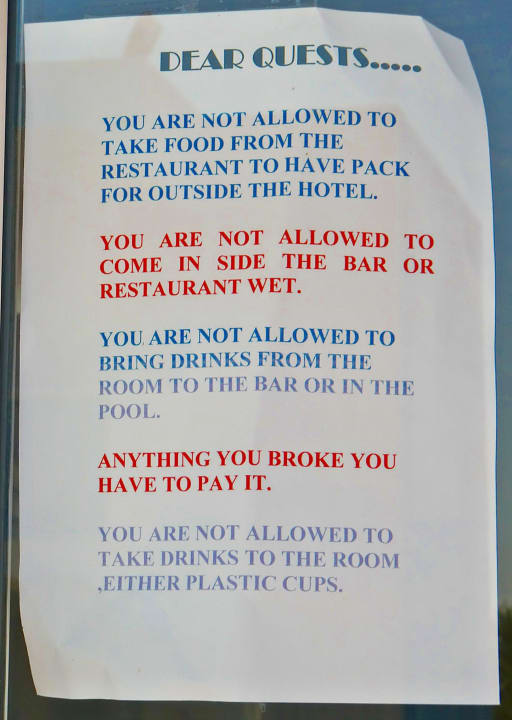 Die Verbotsliste  Georgia Hotel