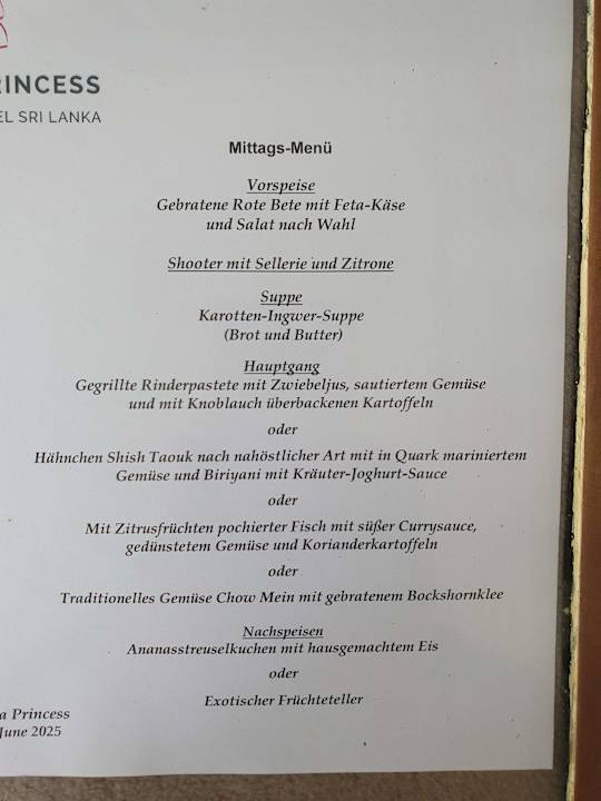 Gastro Hotel Lanka Princess Ayurveda