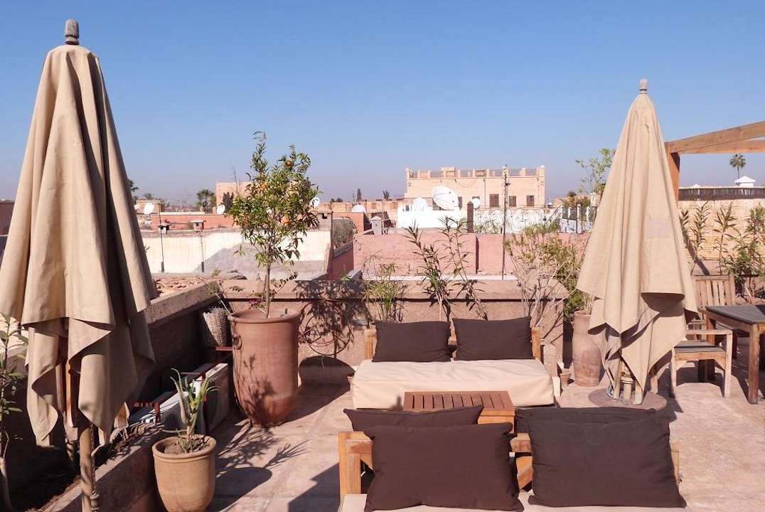 Lounge on the terrace,view on the Bahia Palace Riad Al Ksar & Spa Médina