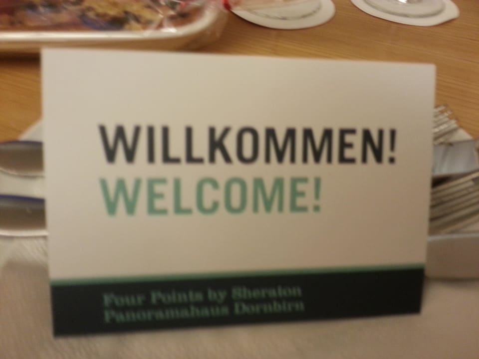 Willkommensgruss Four Points by Sheraton Panoramahaus Dornbirn