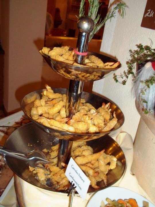 Vorspeisenbüffet Garnelen frittiert Alphotel Tyrol