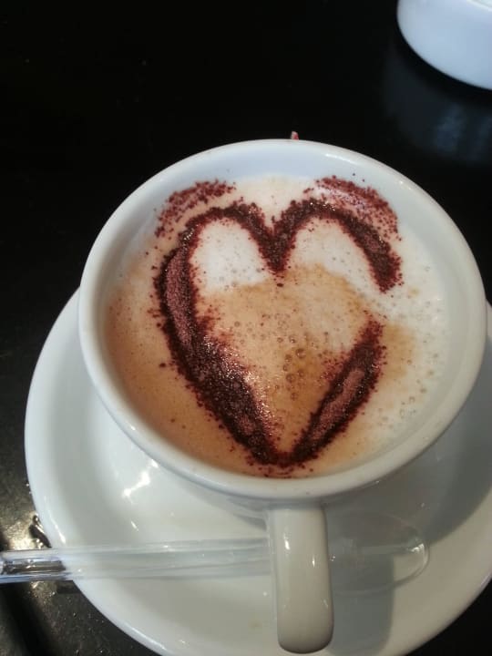 Cappuccino am Valentinstag @ Bar Jasmin  The Orangers Beach Resort and Bungalows
