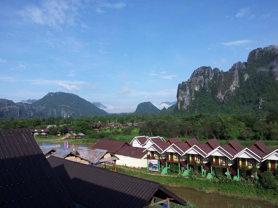 Aussicht vom Balkon Guesthouse Domon