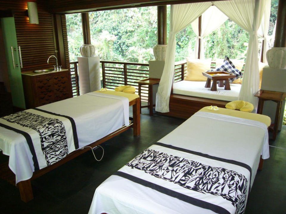 Unser gigantischer Spapavillion Maya Ubud Resort & Spa Bali