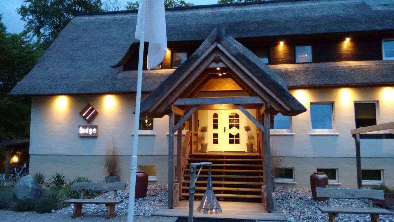 Schöne Außenbeleuchtung Lodge Seaside Boutique Hotel