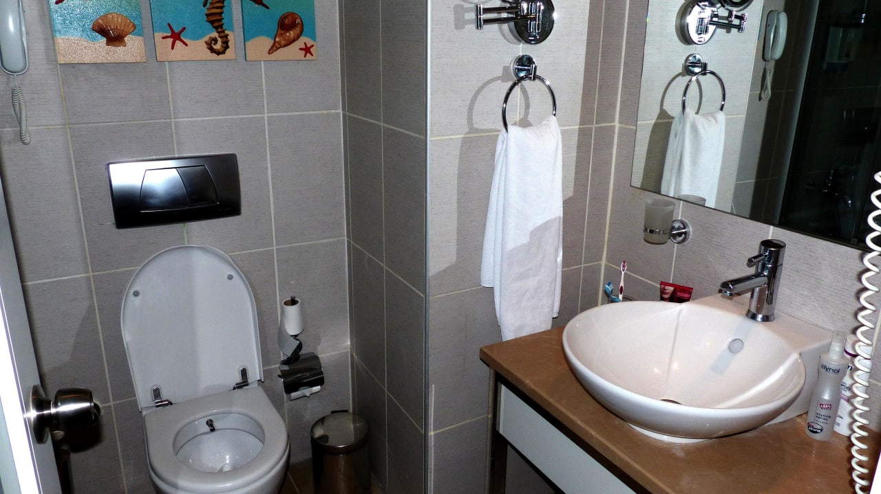 Bad mit Toilette Sunis Evren Beach Resort Hotel & Spa