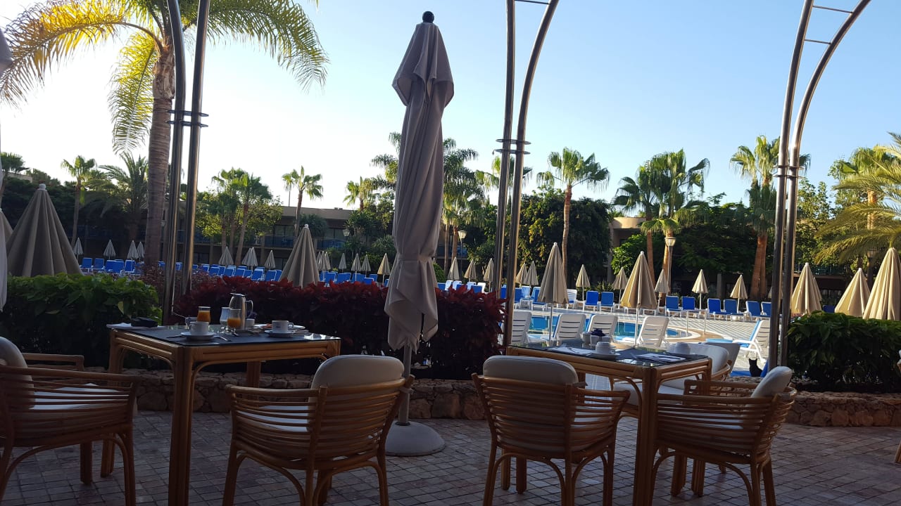 Morgens beim Frühstück kann man auch draußen essen MUR Hotel Faro Jandia & Spa Fuerteventura