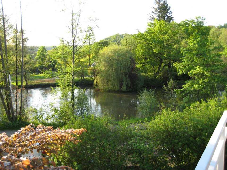 Blick von der Restaurantterrasse Hotel am Kaiserbrunnen
