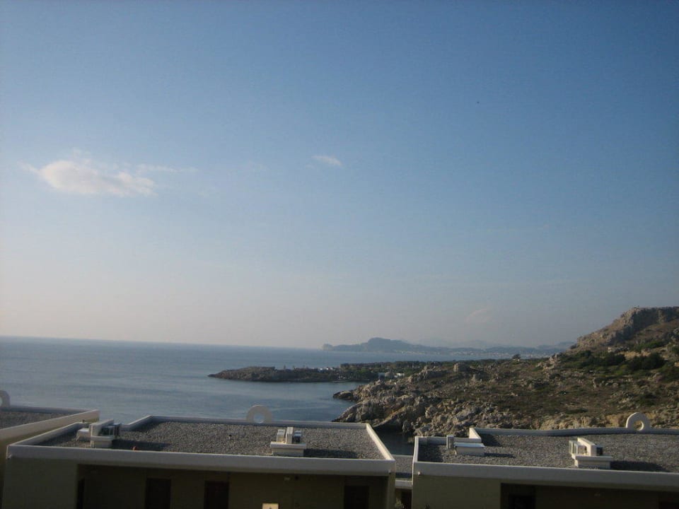 Blick vom Balkon Hotel Kalithea Mare Palace
