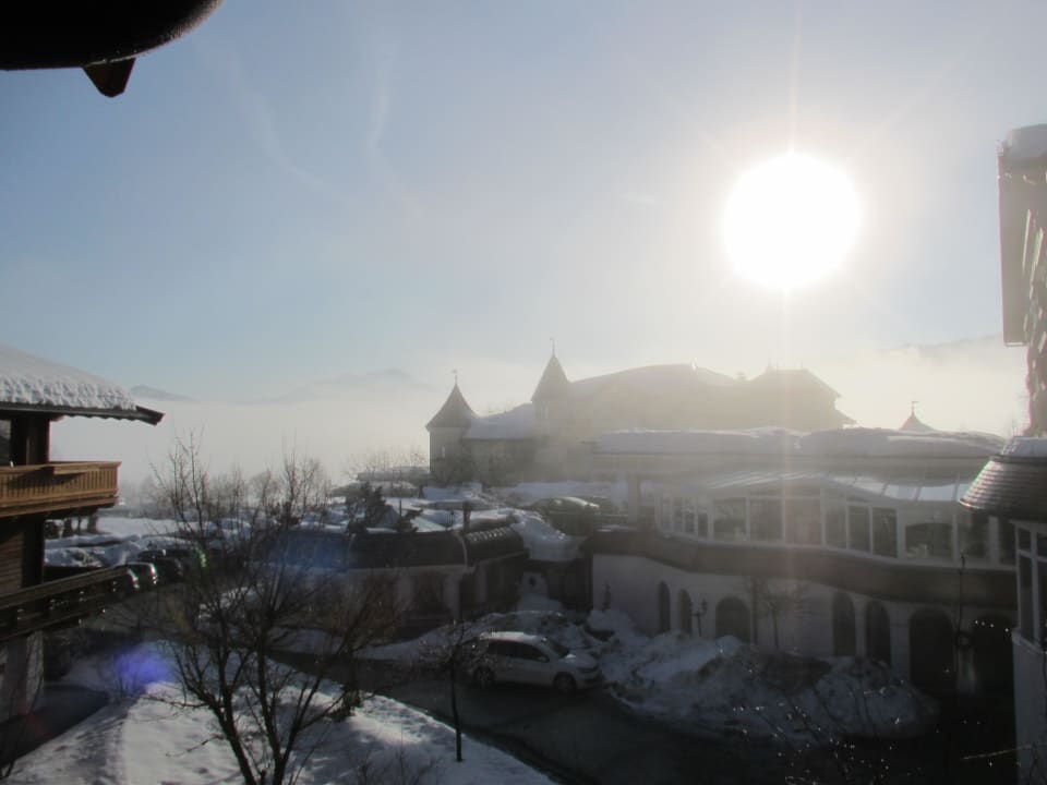 Sonnenaufgang über dem Hotel Wohlfühlresort Peternhof