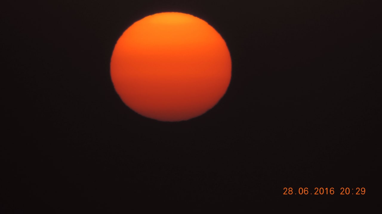 Sonnenuntergang am Hotelstrand allsun Hotel Carolina Mare