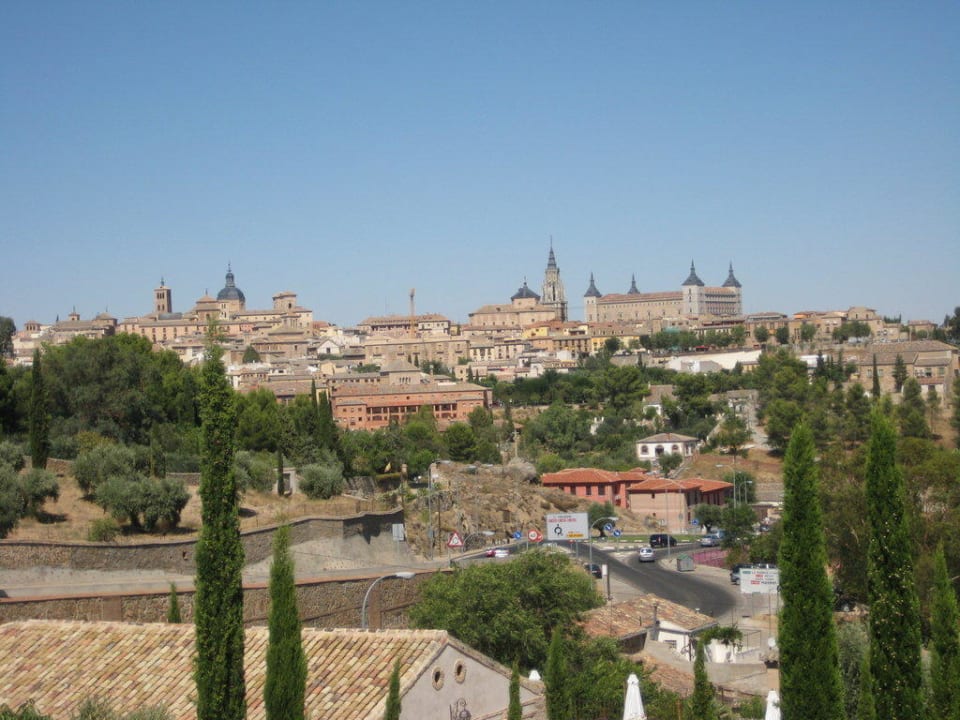Blick von unserem Balkon auf Toledo Hotel Cigarral de Caravantes