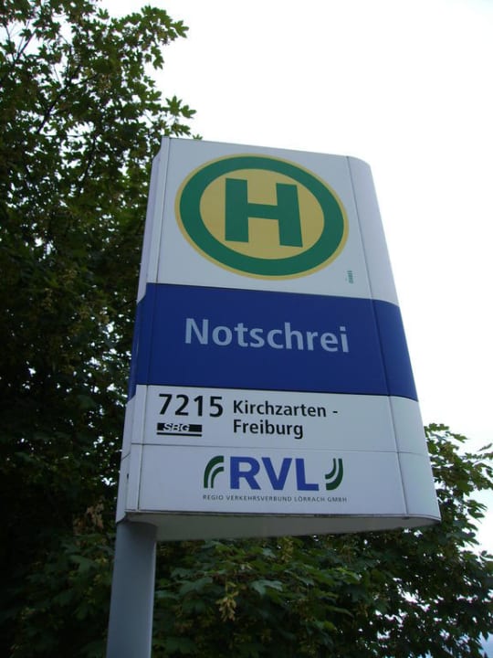 Bushaltestelle vor dem Hotel Waldhotel am Notschreipass