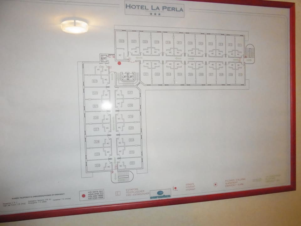 Lageplan Hotel La Perla