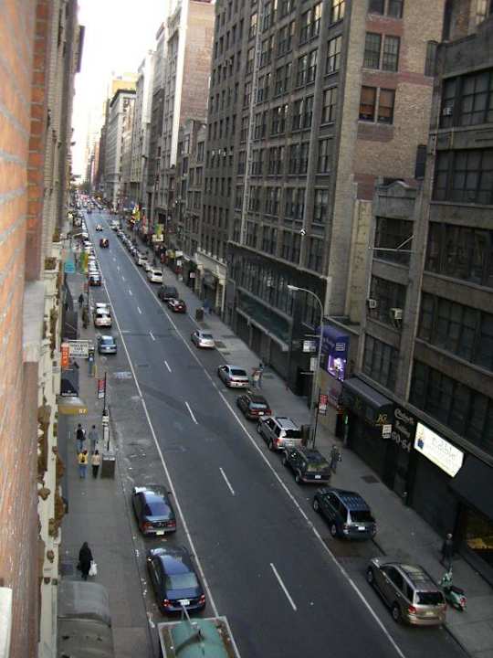 Blick aus dem Fenster nach links Hotel Americana Inn