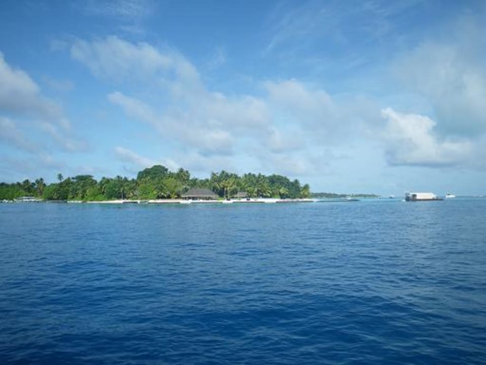 Kuramathi vom Boot aus Kuramathi Maldives
