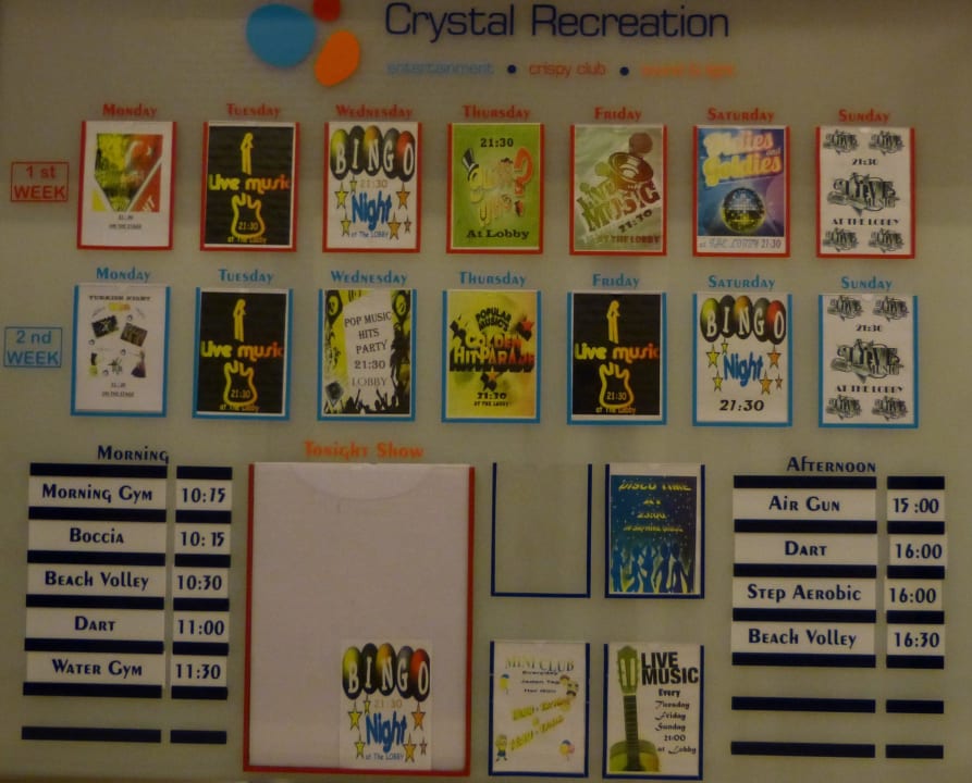 Animationsplan Crystal De Luxe Comfort Collection