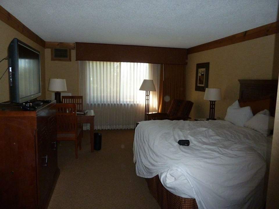 Zimmer vom Badezimmer aus gesehen Travelodge Bishop
