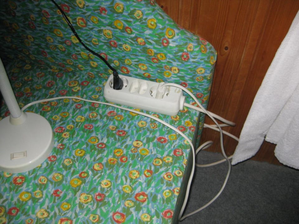 Kabel Salat direkt neben der Dusche Hotel Bergland-Hof