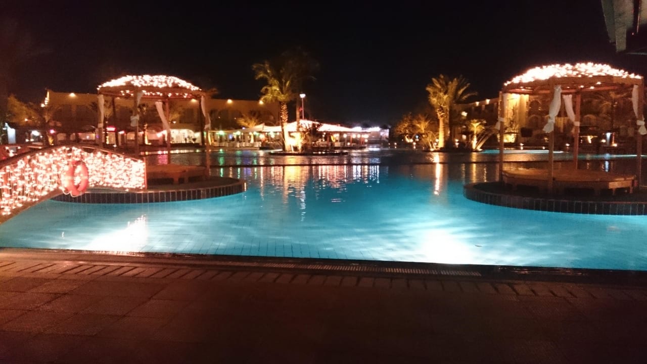 Pool bei Nacht Desert Rose
