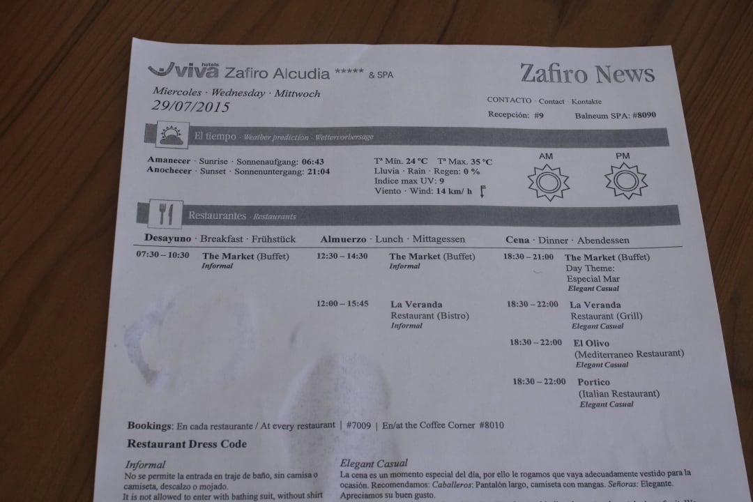 Tagesanimation Zafiro Palace Alcudia