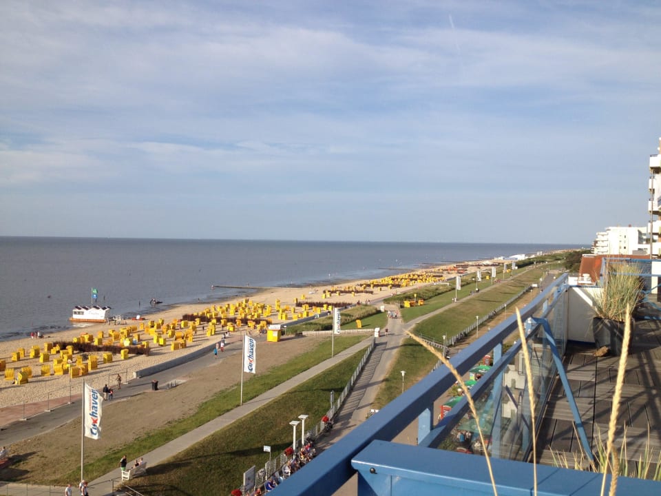 Ausblick von der Dachterrasse Strandhotel Duhnen / Aparthotel Kamp