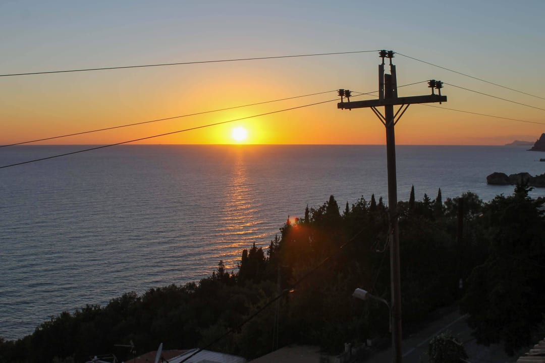 Blick von der Dachterrasse Studios & Appartements Belvedere