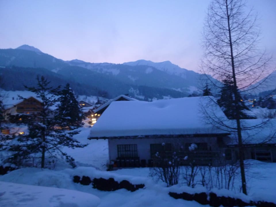 Blick aus dem Zimmer in Richtung Dorf Hotel Tirolerhof