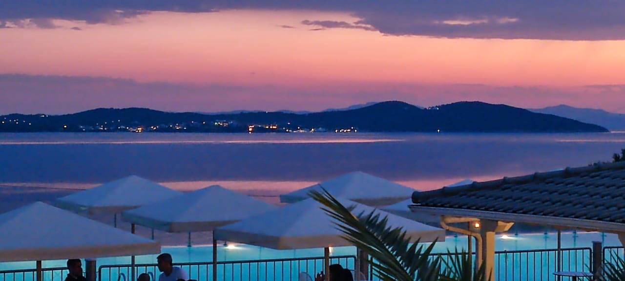 Ausblick Akrathos Beach Hotel