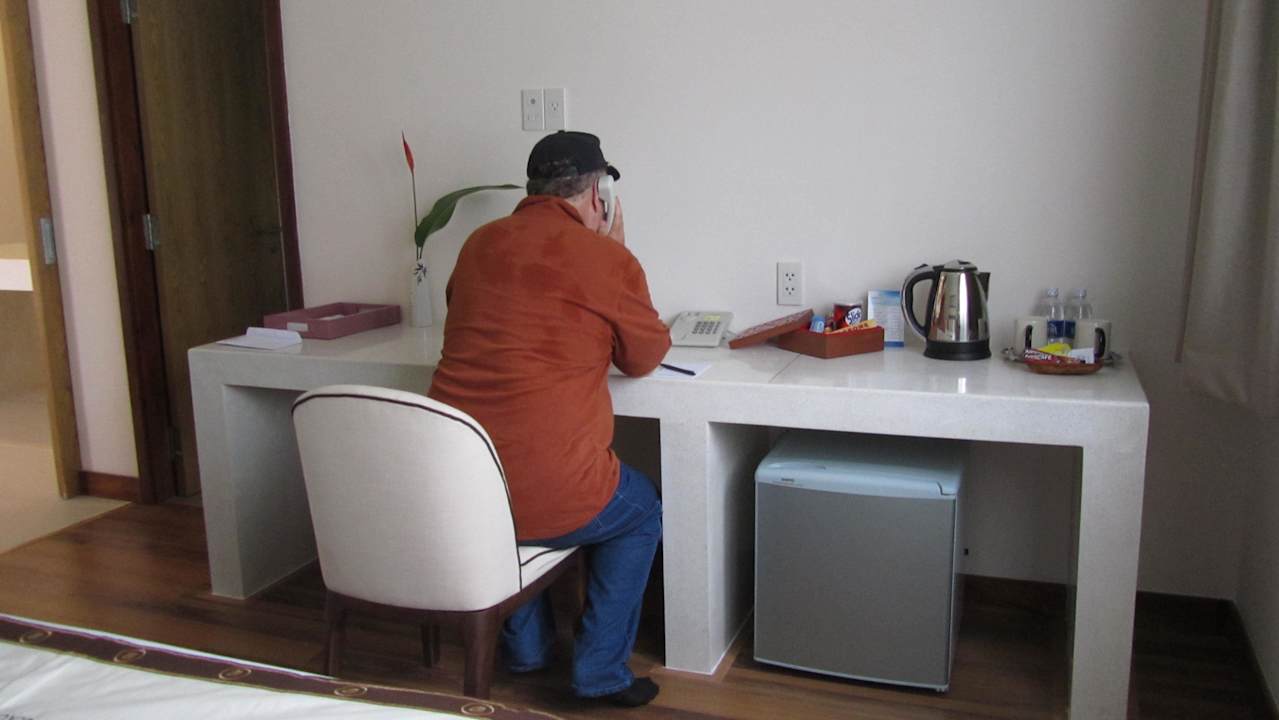 Self at Suite writing desk Allezboo Beach Resort & Spa