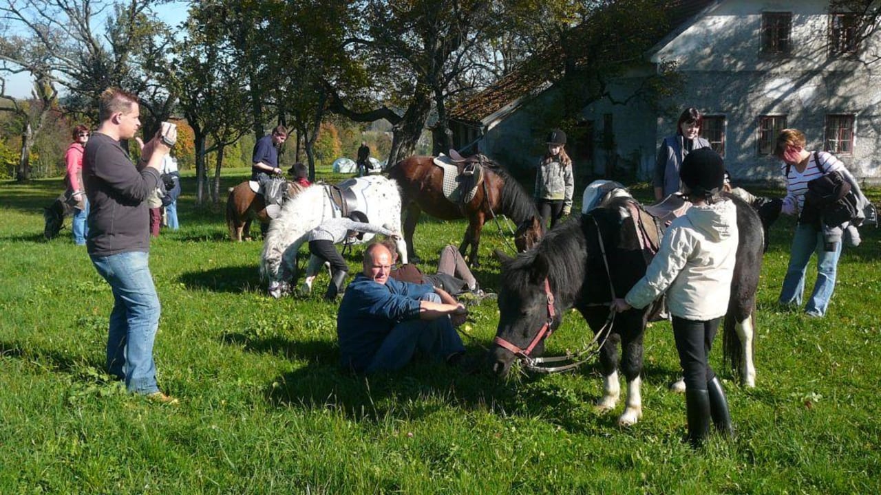 Rast während einer Ponytour Hotel Reiterhof Pichler und Nebenhäuser