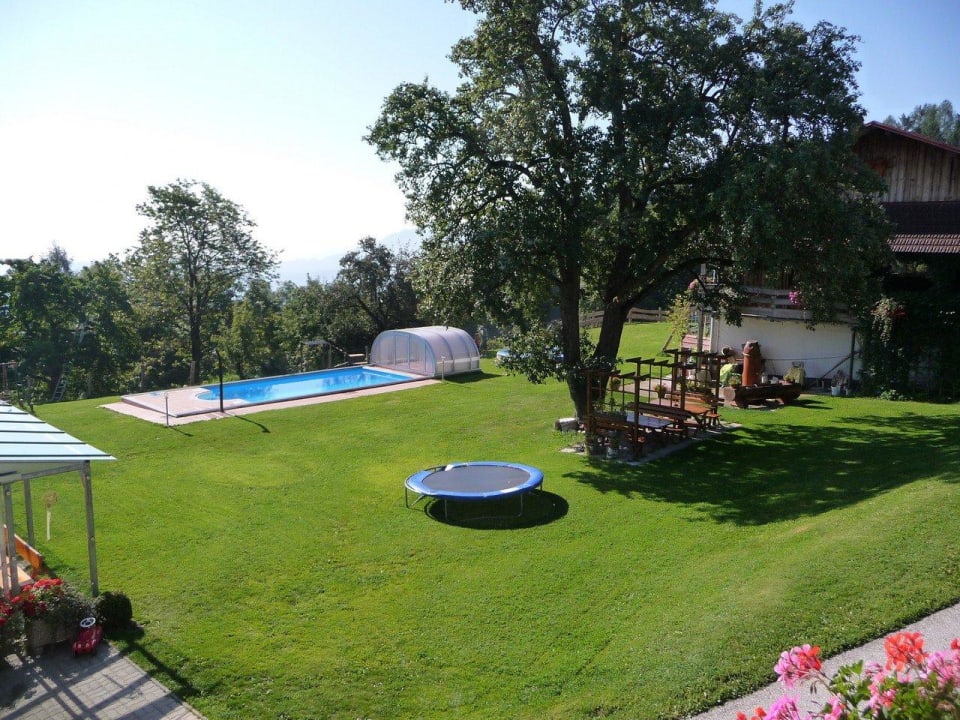 Blick vom Balkon Erlebnisbauernhof Steinerhof