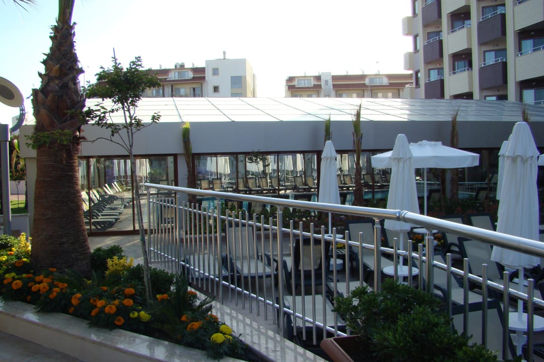 Blick auf den Hallenbad Hane Family Resort