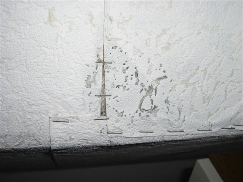 Getackerte Tapete in der Küche Hotel Haus Schnorbus