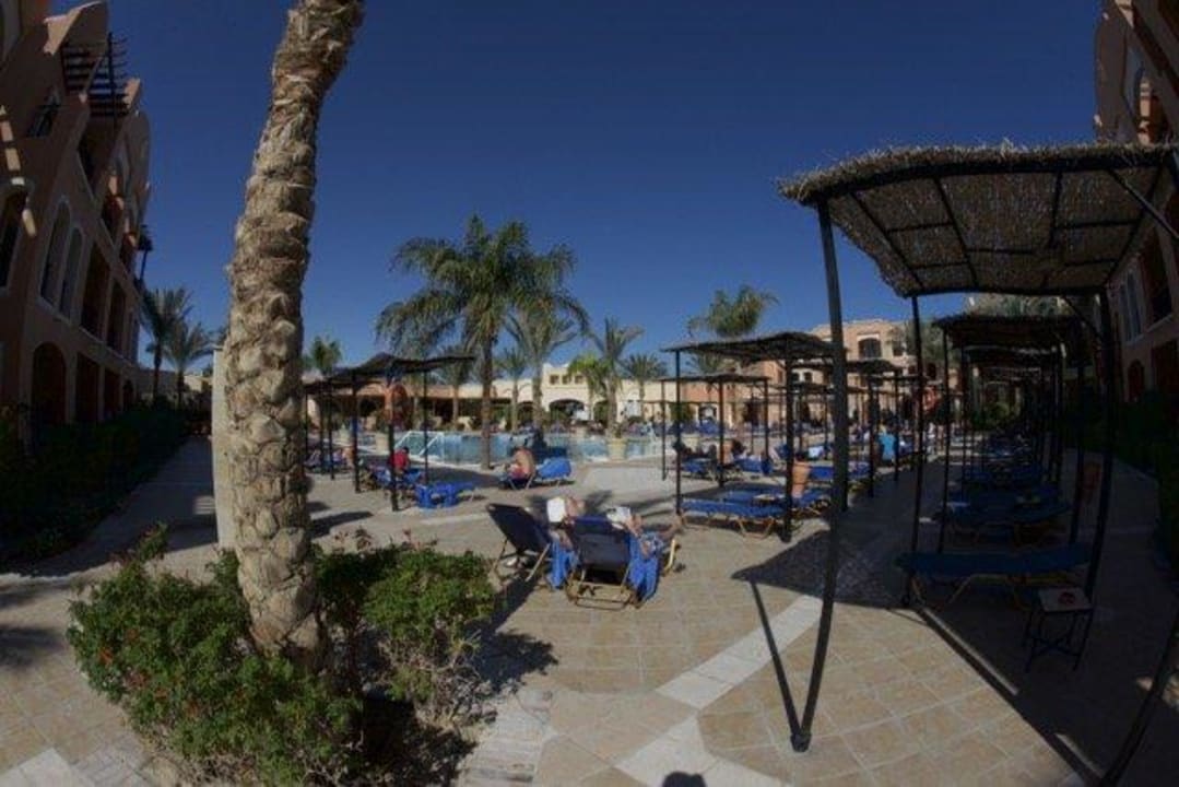Ausblick von unserer Terrasse am Pool Jaz Dar EL Madina