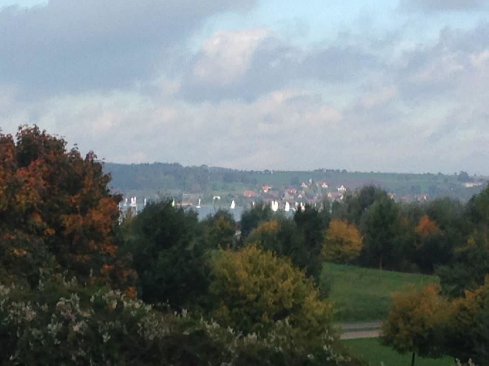 Blick vom Balkon  Pension Seerose